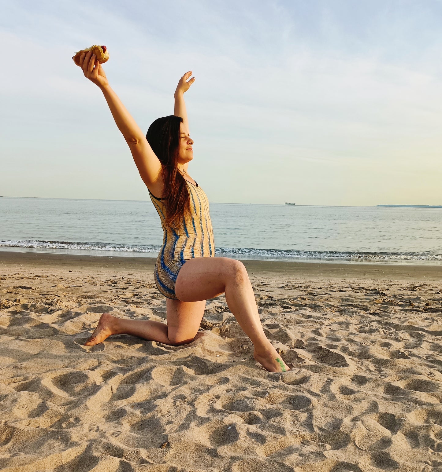"Not here for your sausage fest" Camouflage Sand Tracks Swimsuit