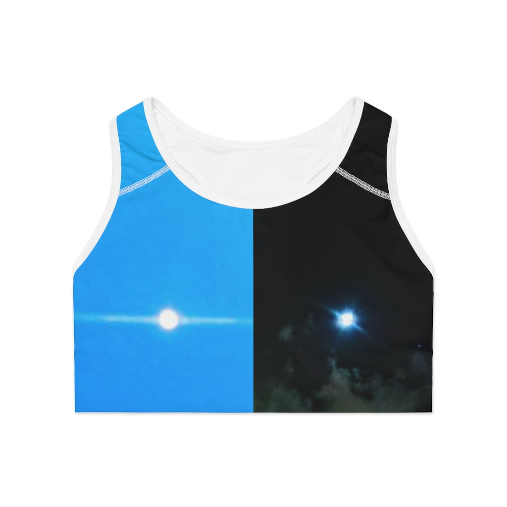 Day Moon and Night Moon Nipples Sports Bra