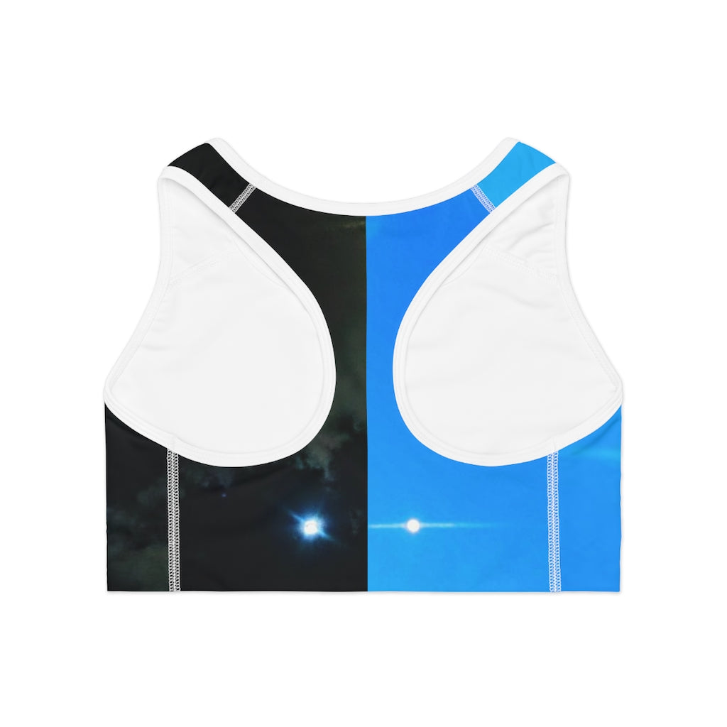 Day Moon and Night Moon Nipples Sports Bra
