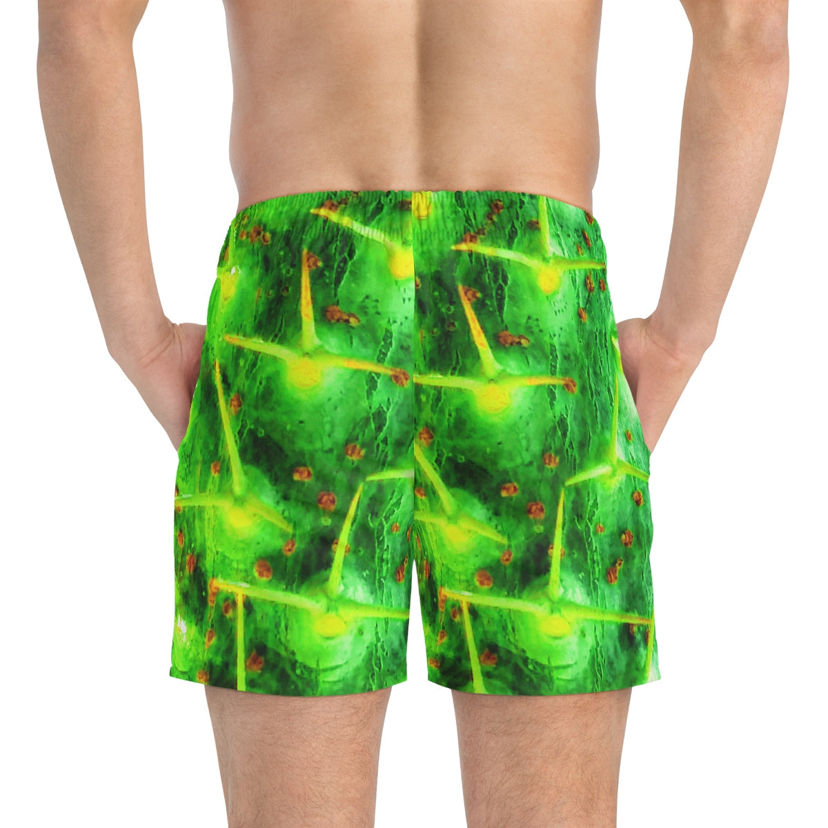 Prickly Objectification Barrier Swim Trunks