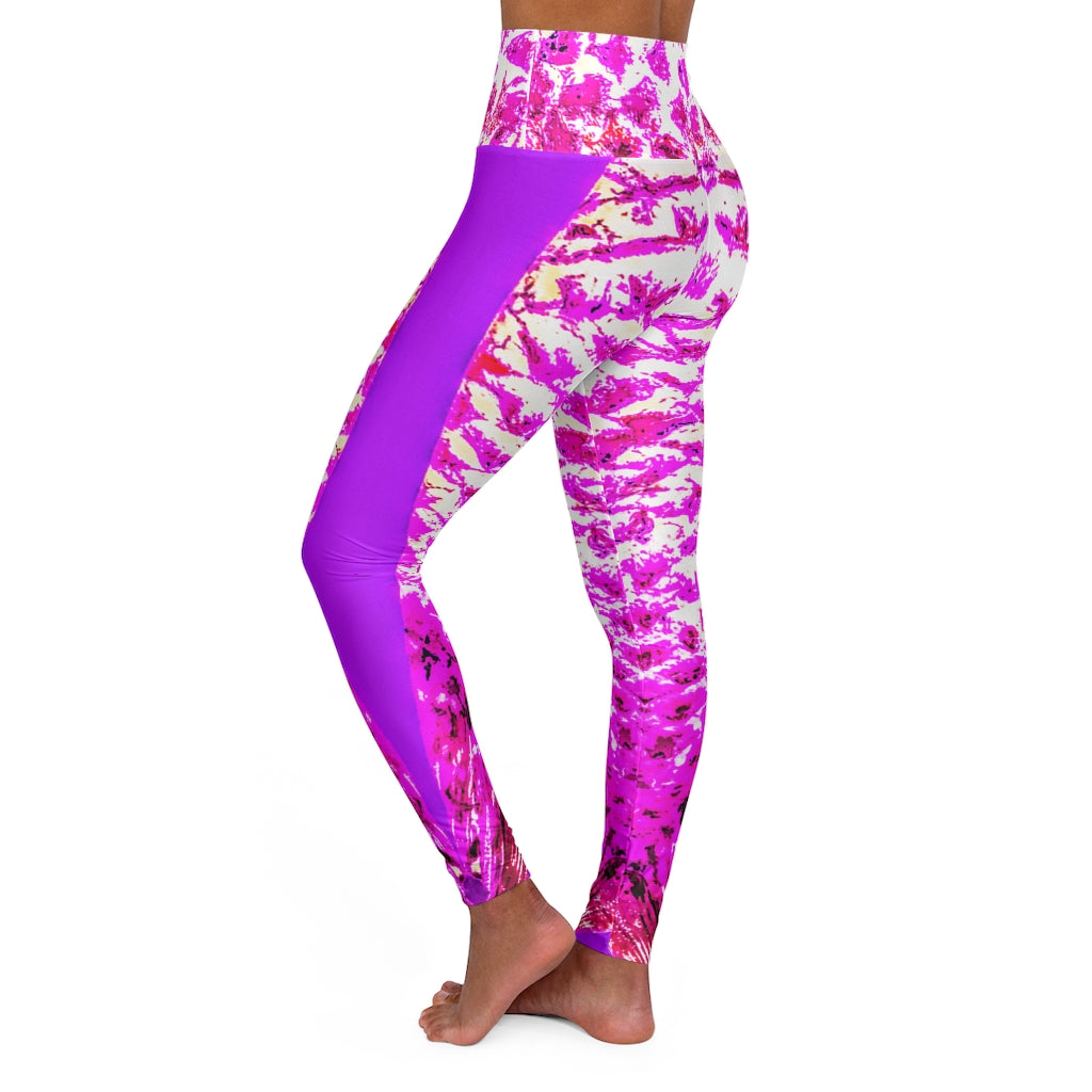 High Waisted Mermaid Leggings Pink