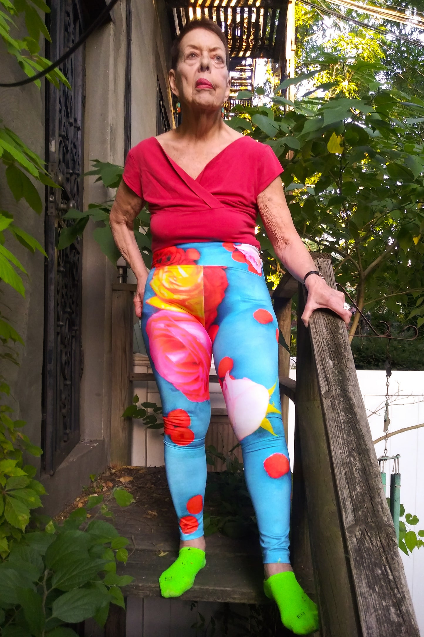 Crimson Berry Brigade High Waisted Leggings