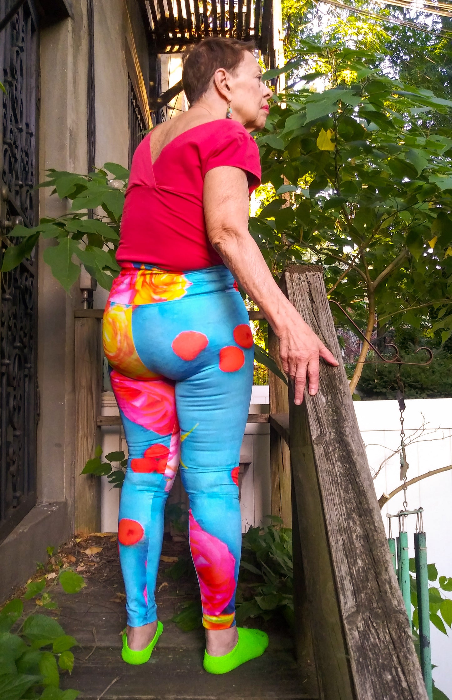 Crimson Berry Brigade High Waisted Leggings