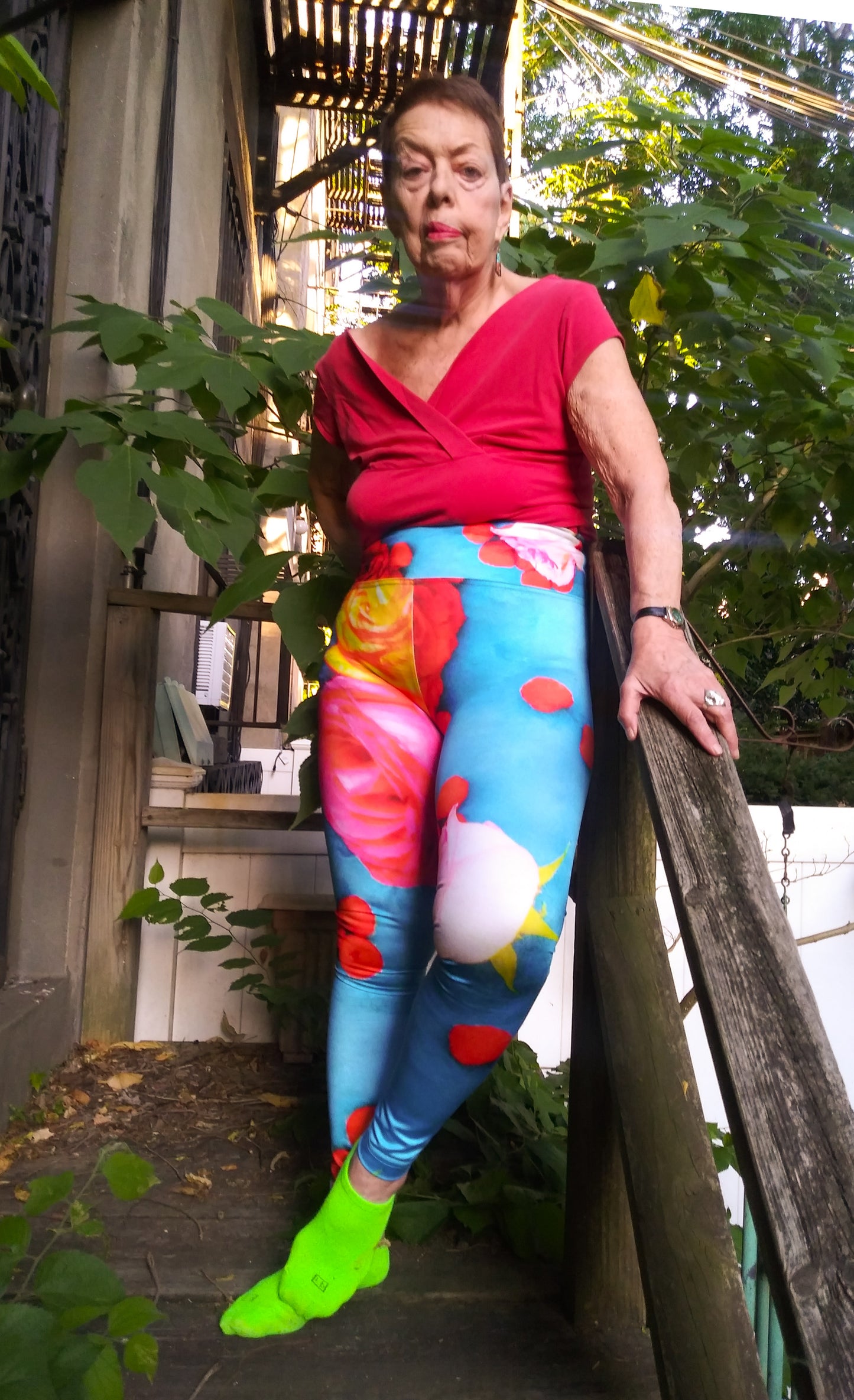 Crimson Berry Brigade High Waisted Leggings