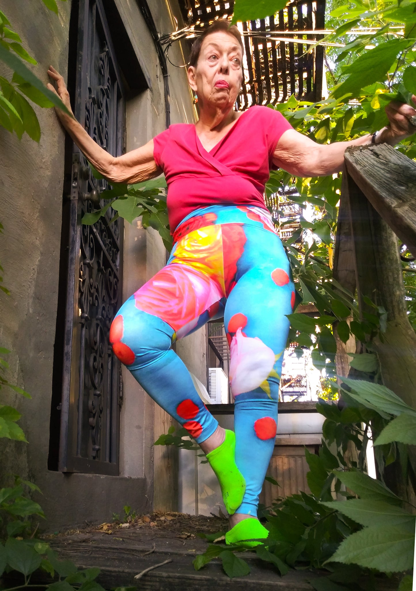 Crimson Berry Brigade High Waisted Leggings