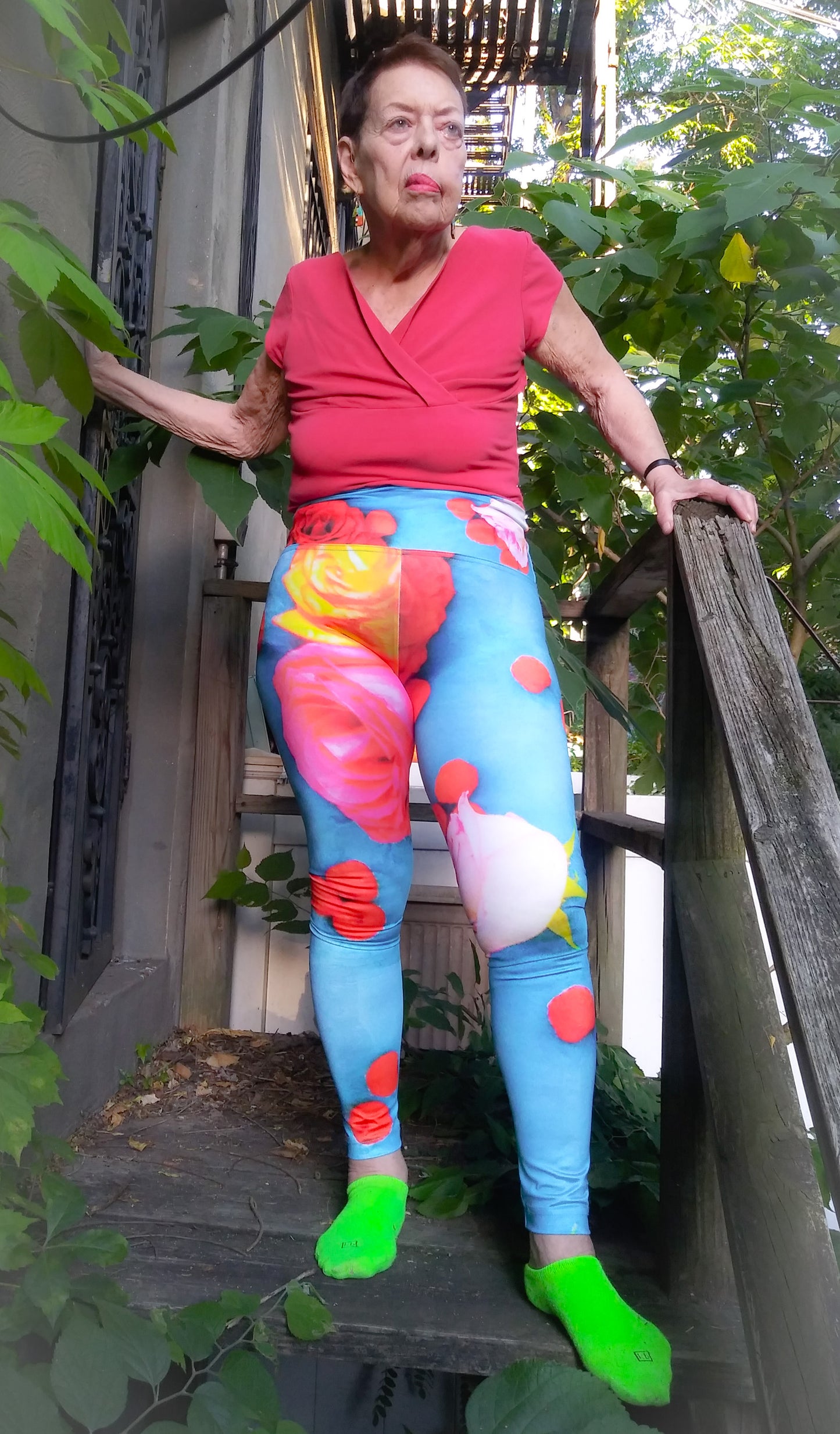 Crimson Berry Brigade High Waisted Leggings