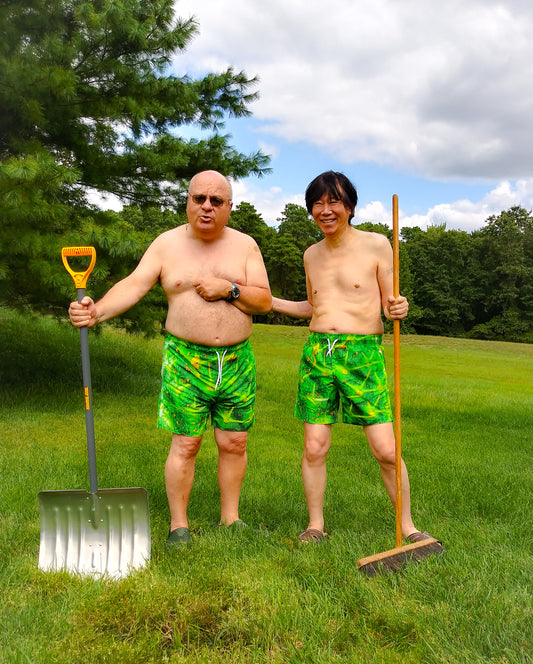Prickly Objectification Barrier Swim Trunks
