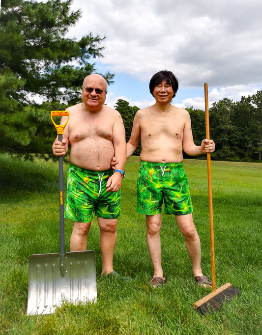 Prickly Objectification Barrier Swim Trunks