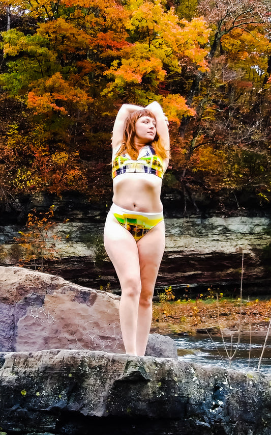 Scaffolding Sea Crown Recycled  High-Waisted Bikini Bottom