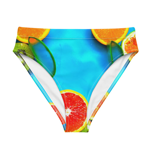 Juicy Fruit Bouquet Recycled High Waisted Bikini Bottom