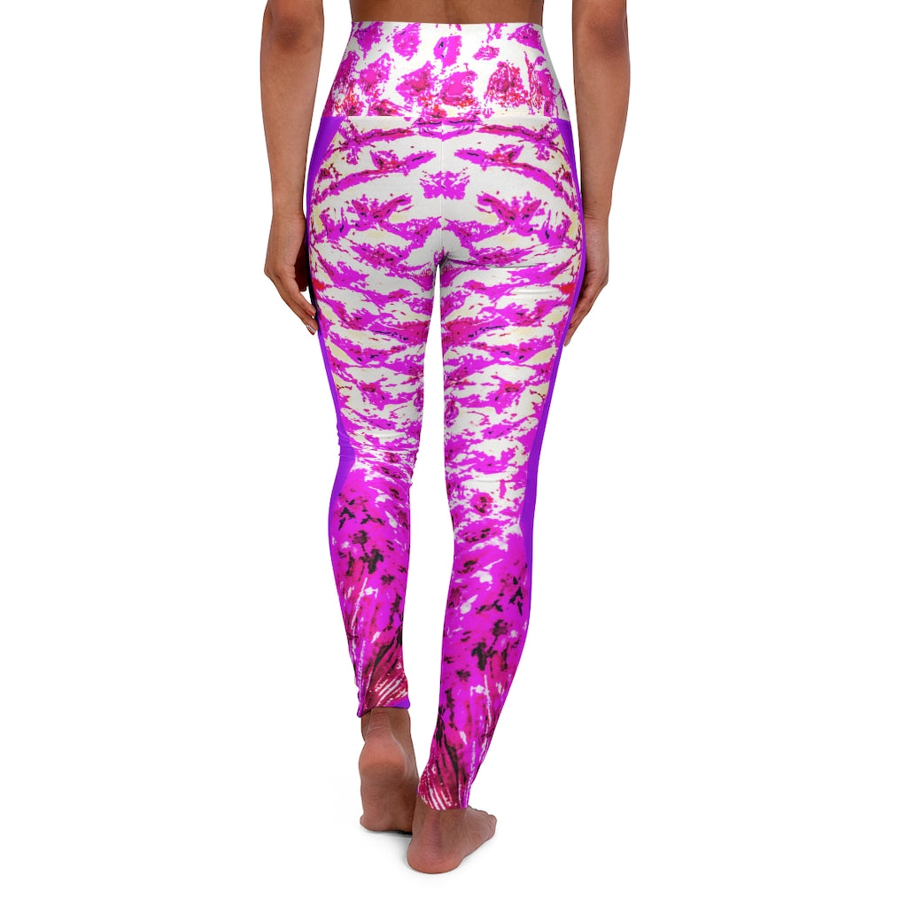 High Waisted Mermaid Leggings Pink