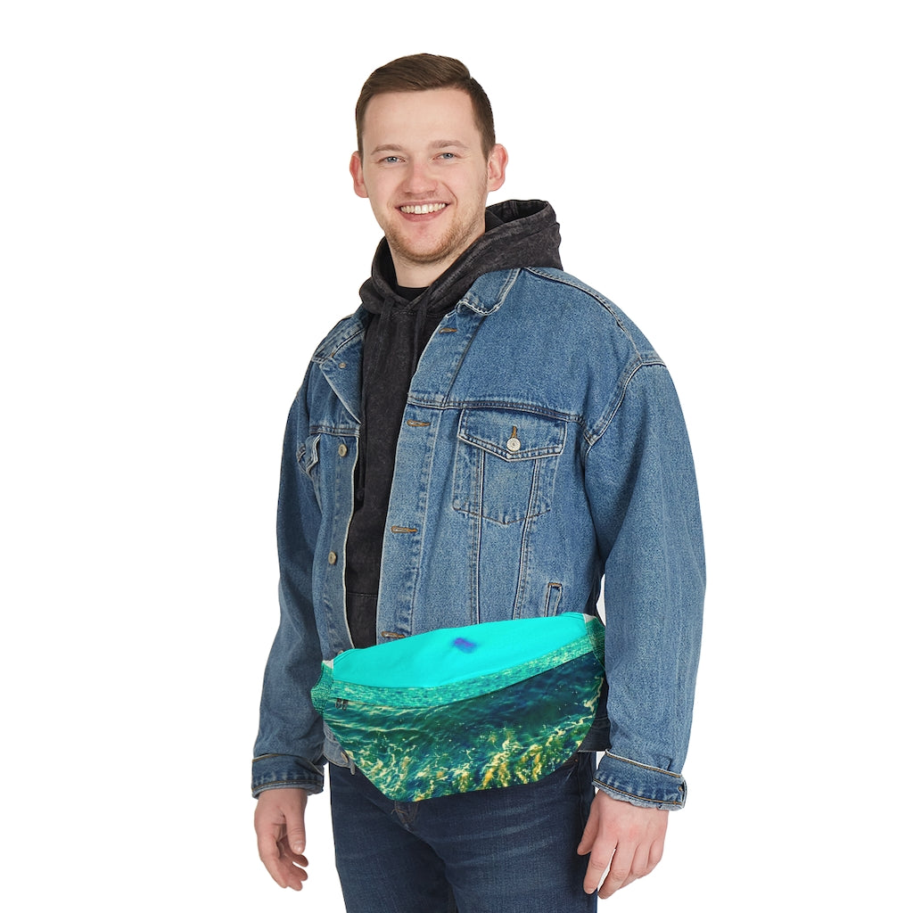 Belly Button Birthing Ocean Large Fanny Pack