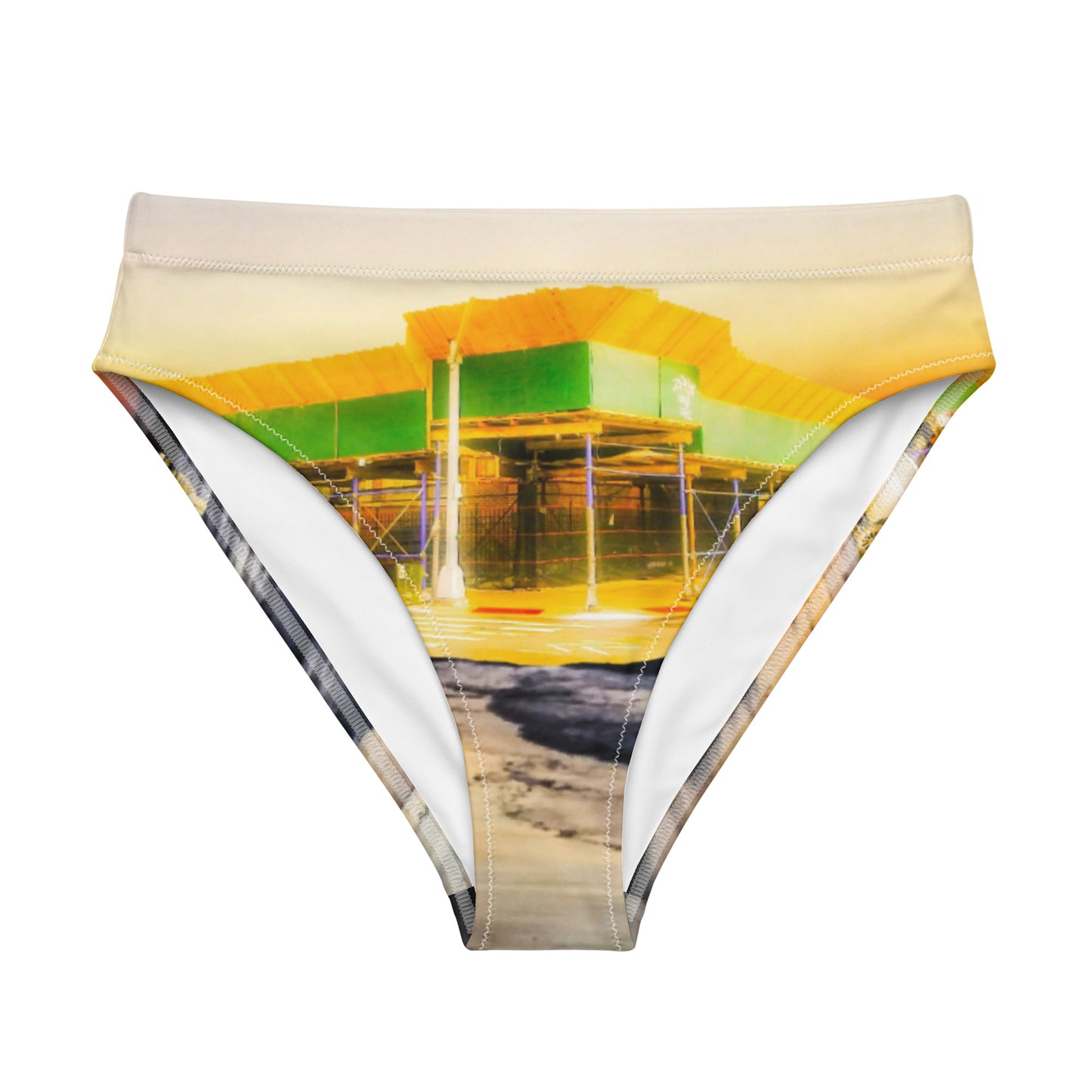 Scaffolding Sea Crown Recycled  High-Waisted Bikini Bottom